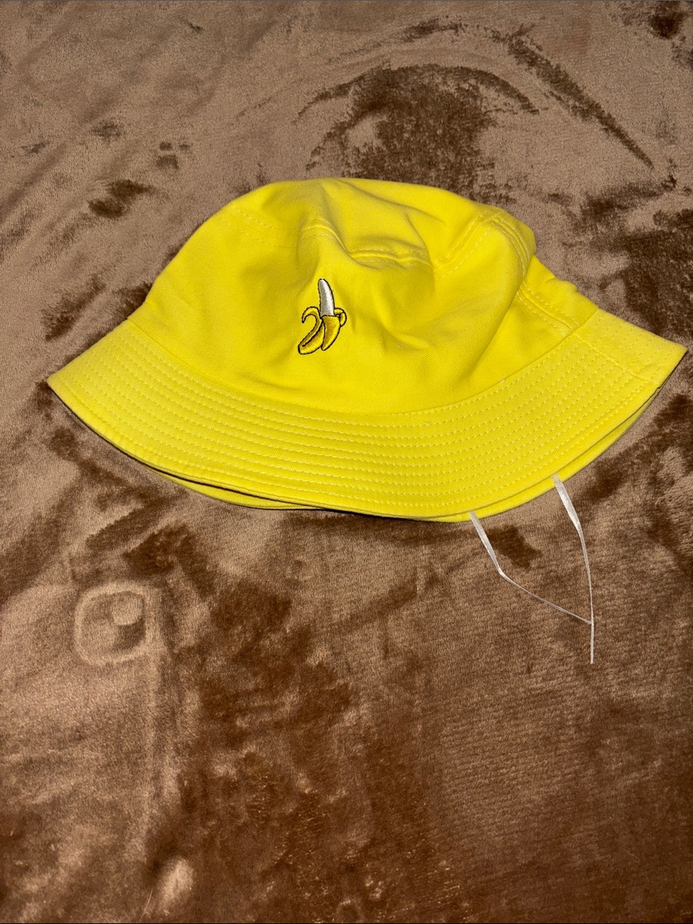 Yellow Banana Embroidered Bucket Hat - Women